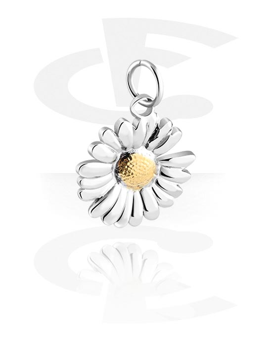 Pendentifs, Pendentif avec motif fleur, Acier chirurgical 316L