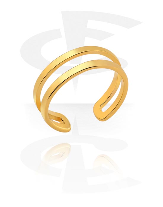 Anillos, Anillo midi, Acero quirúrgico 316L chapado en oro