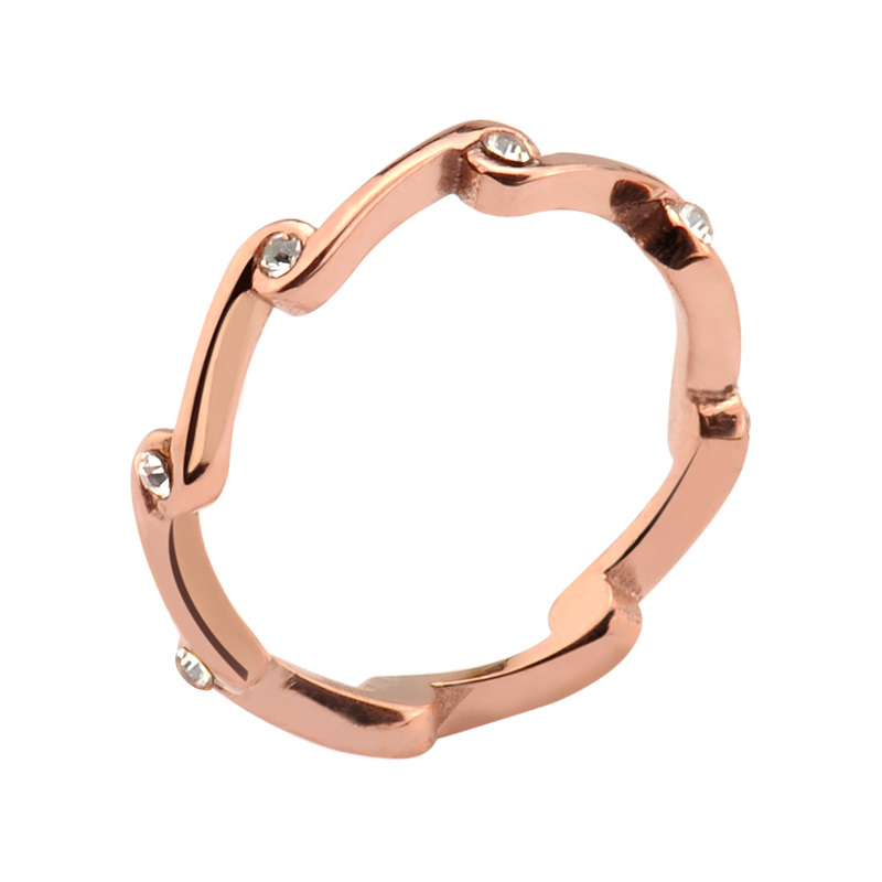 Midi-ring Met roségoud verguld chirurgisch staal Ringen