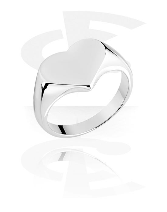 Fingerringe, Ring mit Herz-Design, Chirurgenstahl 316L