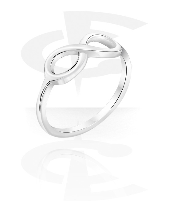 Bagues, Bague avec symbole infini, Acier chirurgical 316L