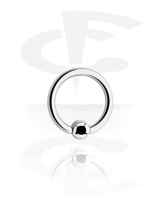 Piercingringar, Ball closure ring (surgical steel, silver, shiny finish), Kirurgiskt stål 316L