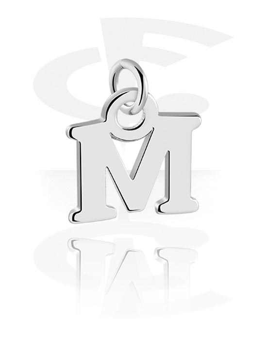 Kuler og staver ++, Charm (belagt messing) med bokstav M, Belagt messing