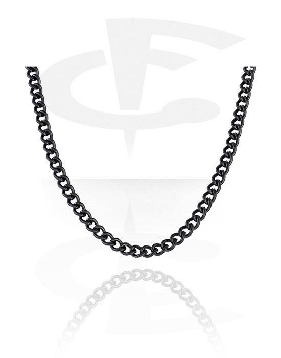 Necklaces, Surgical Steel Basic Necklace with black color, Surgical Steel 316L