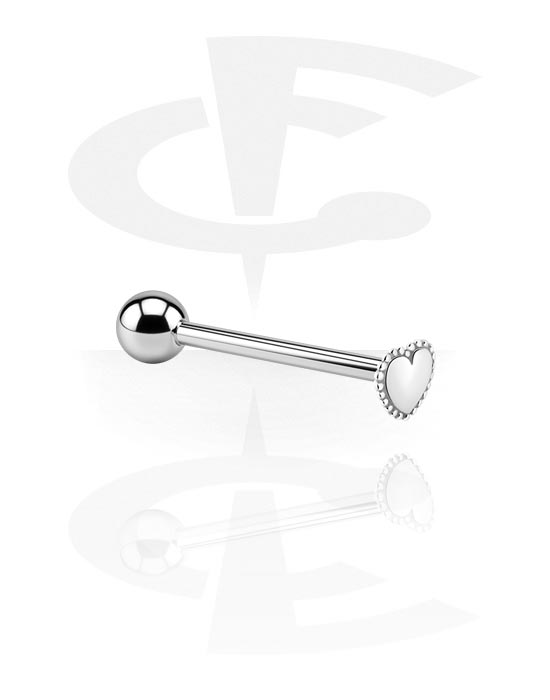 Barbells, Barbell with heart attachment, Surgical Steel 316L