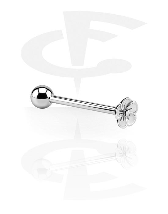 Barbell, Barbell con accessorio a fiore, Acciaio chirurgico 316L