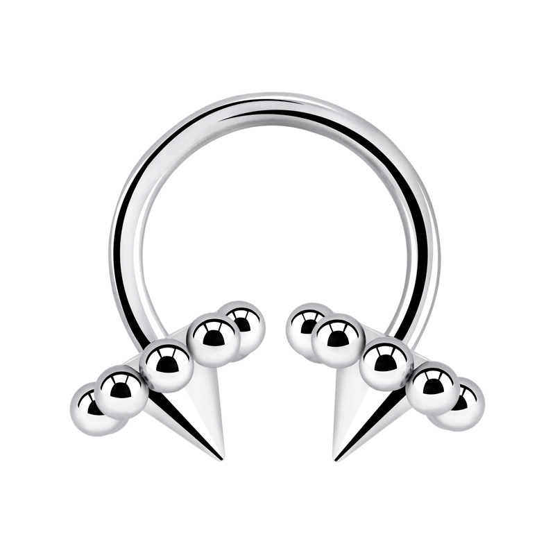 Circular Barbell met Volcanoes Chirurgisch Staal 316L Circular Barbells