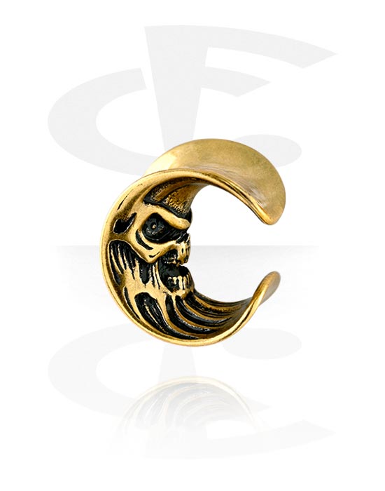 Tunnels og plugs, Half tunnel (surgical steel, gold, shiny finish), Forgyldt kirurgisk stål 316L