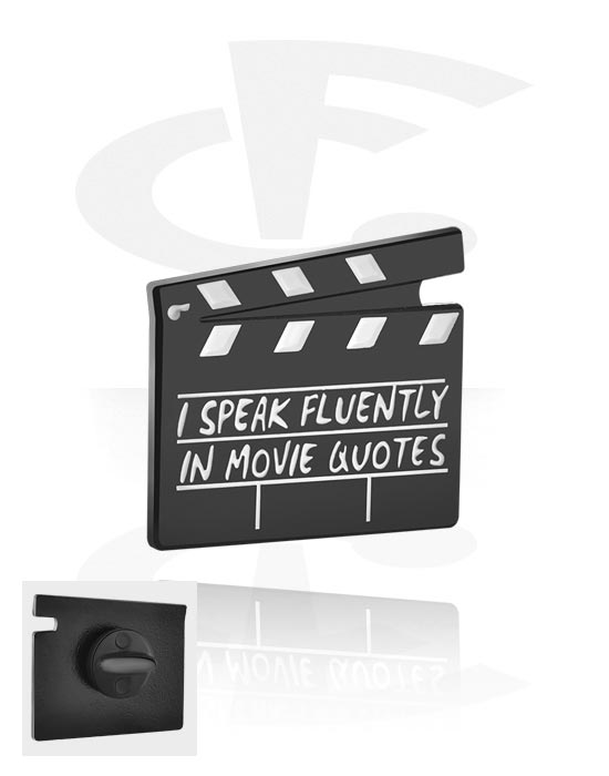 Odznaky, Tyčinka s nápisem „I speak fluently in movie quotes“, Legovaná ocel