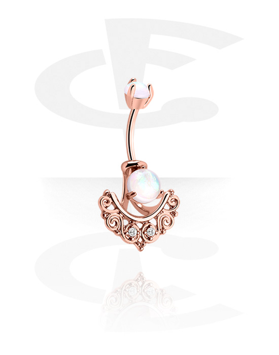 Bananen, Bauchnabelpiercing (Chirurgenstahl, rosegold, glänzend), Rosé-Vergoldeter Chirurgenstahl 316L ,  Plattiertes Messing