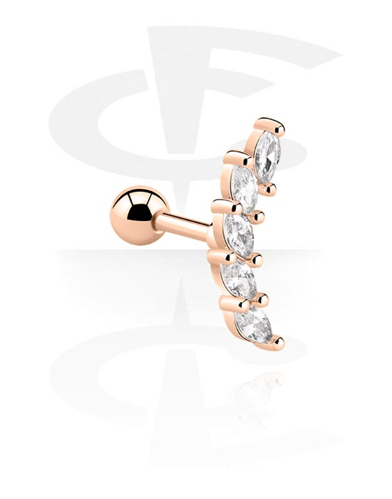 Tragus Piercing (Rose Gold Plated Surgical Steel 316L)