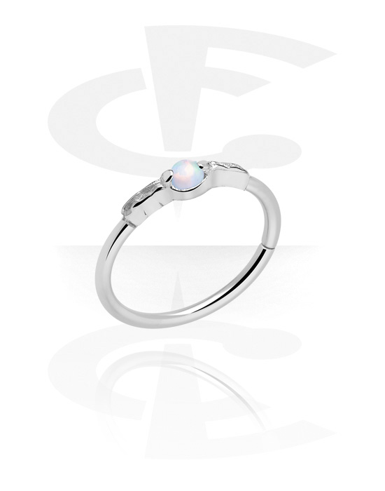 Piercing Rings, Continuous ring (surgical steel, silver, shiny finish), Surgical Steel 316L