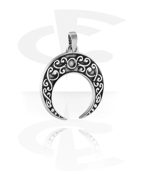 Pendentifs, Pendentif avec motif quartier de lune, Étain