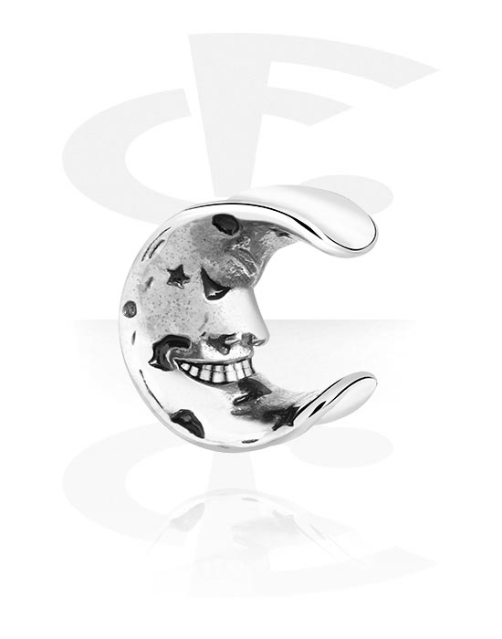 Tunnels & Plugs, Half tunnel (steel, silver, shiny finish), Stainless Steel 316L