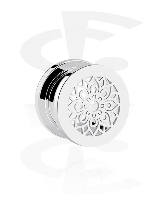 Tunnlar & Pluggar, Screw-on tunnel (steel, silver, shiny finish), Rostfritt stål 316L