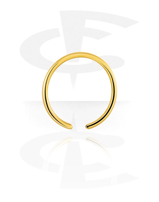 Palline, barrette e altro, Ball closure ring (acciaio chirurgico, oro, finitura lucida), Acciaio chirurgico 316L con placcatura in oro