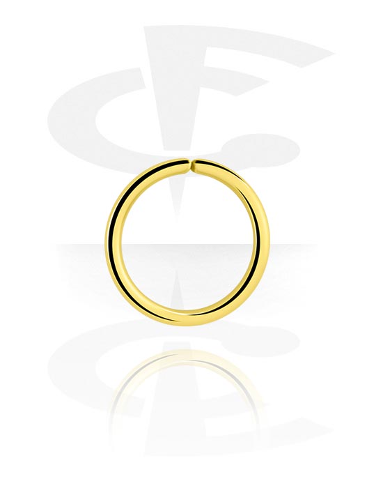 Piercingringen, Doorlopende ring (chirurgisch staal, goud, glanzende afwerking), Verguld chirurgisch staal 316L