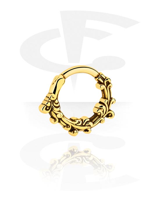 Piercing Ringe, Piercing-Klicker (Chirurgenstahl, gold, glänzend), Vergoldeter Chirurgenstahl 316L