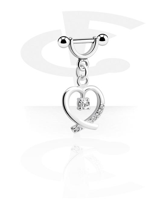 Helix & Tragus, Helix Piercing with charm, Surgical Steel 316L, Plated Brass