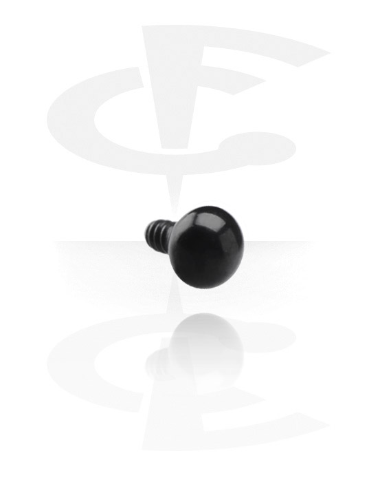 Bolas, barras & mais, Internally Threaded Black Steel Ball, Aço Cirúrgico 316L