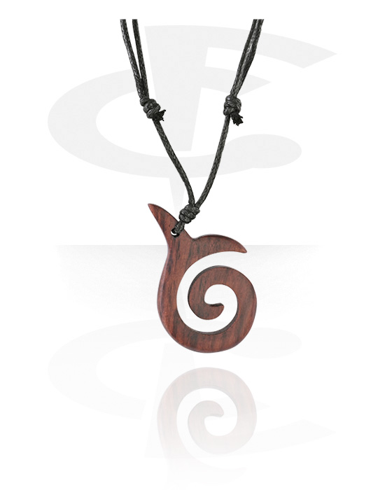 Necklaces, Fashion Necklace with wood pendant, Cotton, Tamarind Wood