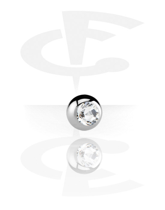 Kuler og staver ++, Micro Jeweled Ball, Surgical Steel 316L