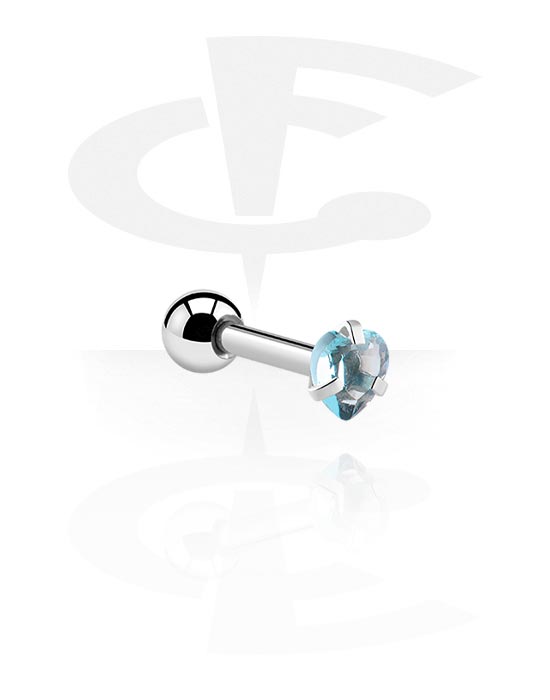 Helix & Tragus, Tragus Piercing with crystal stone, Surgical Steel 316L