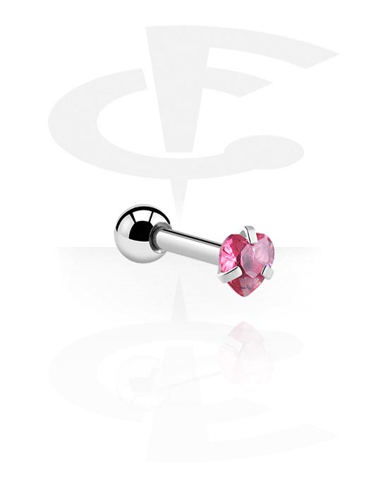 Helix & Tragus, Tragus Piercing with crystal stone, Surgical Steel 316L