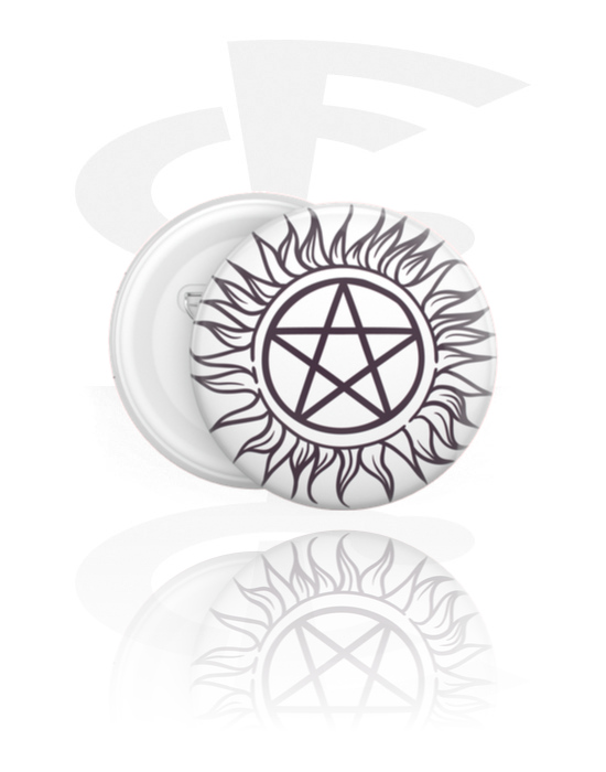 Spille, Spilla personalizzata con design pentagramma, Latta, Plastica