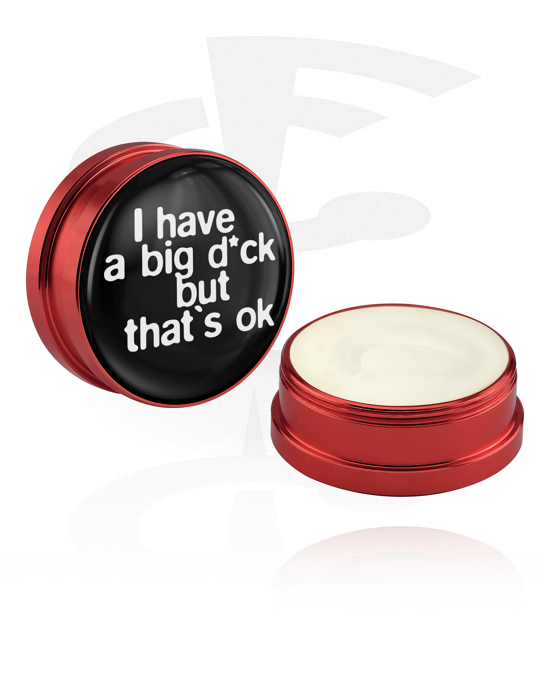 Pulizia e cura, Crema balsamo e deodorante per piercing con scritta "i have a big d*ck", Contenitore in alluminio