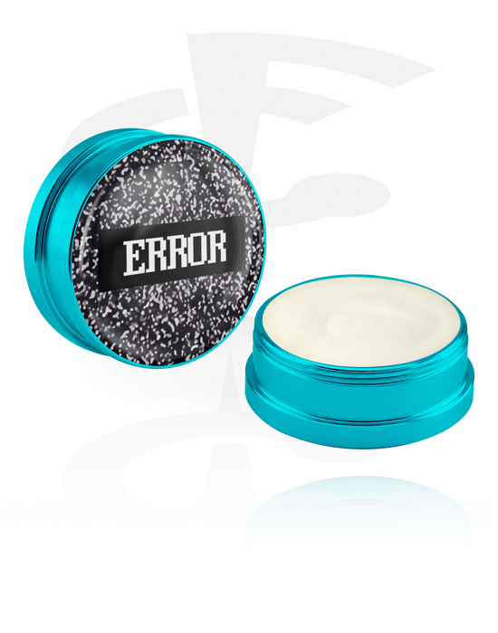 Aftercare, Plejende creme og deodorant til piercinger med Tekst: "Error", Aluminiumsbeholder