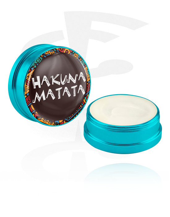 Aftercare, Plejende creme og deodorant til piercinger med Tekst: "Hakuna Matata", Aluminiumsbeholder