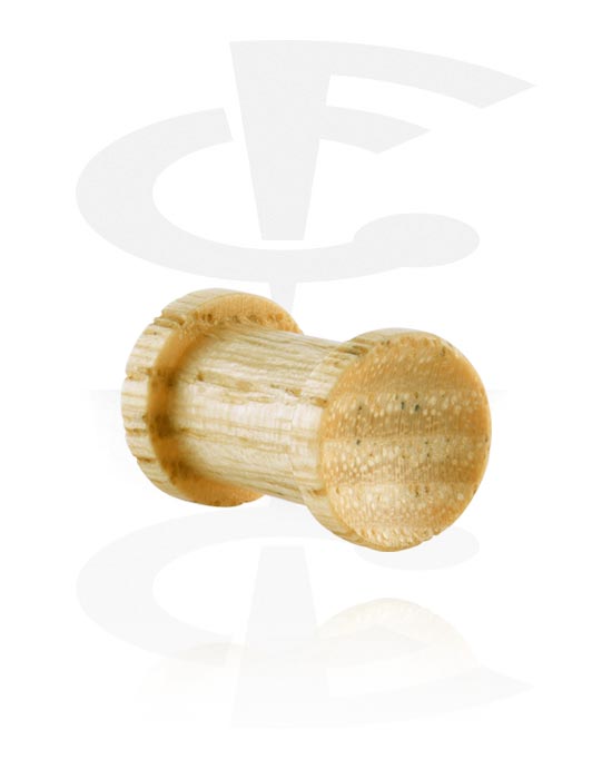 Tunnels & Plugs, Ribbed plug (bois) avec avant concave, Bois