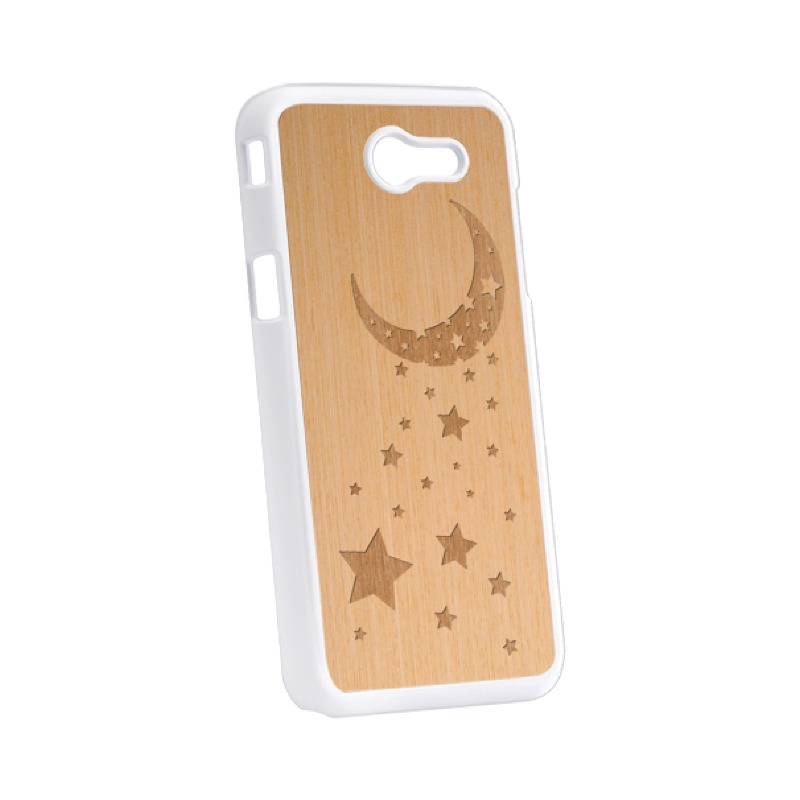 Telefoonhoesje met Houten inleg en Lasered Wood Inlay Kunststof/Elm Wood Telefoonhoesjes