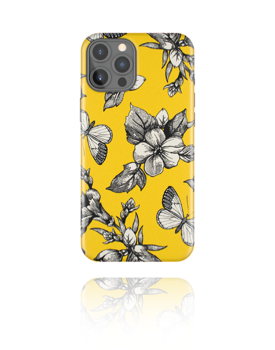 Coques de portable, Coque de portable avec design jaune "let it be", Plastique