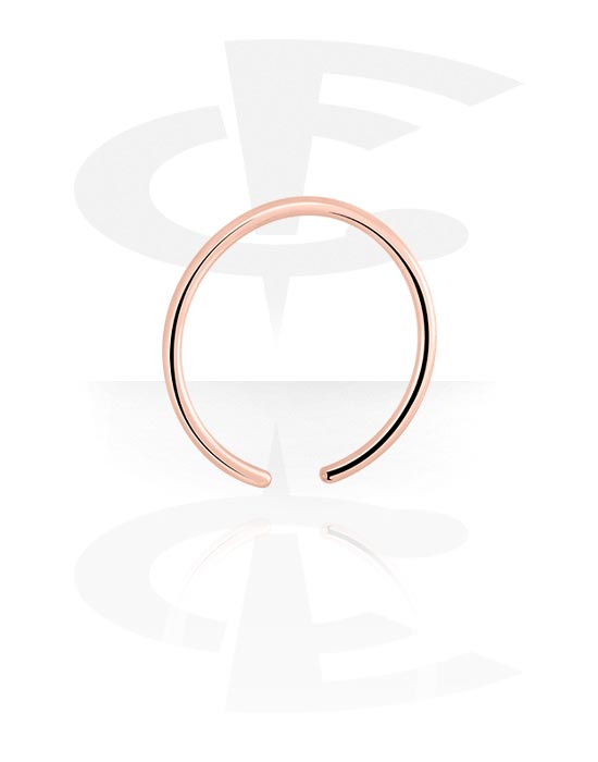 Boules, barres & plus, Ball closure ring (acier chirurgical, or rosé, finition brillante), Acier chirurgical 316L ,  Plaqué or rose