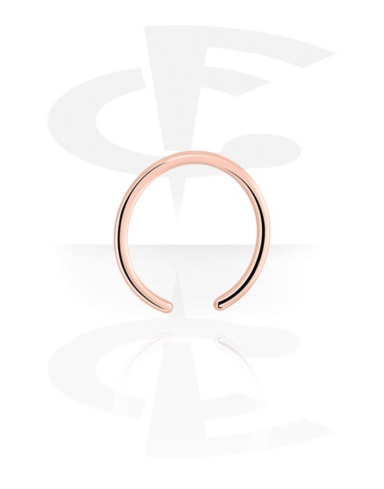 Balls, Pins & More, Ball closure ring (surgical steel, rose gold, shiny finish), Rose Gold Plated Surgical Steel 316L