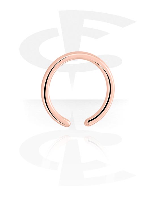 Boules, barres & plus, Ball closure ring (acier chirurgical, or rosé, finition brillante), Acier chirurgical 316L ,  Plaqué or rose