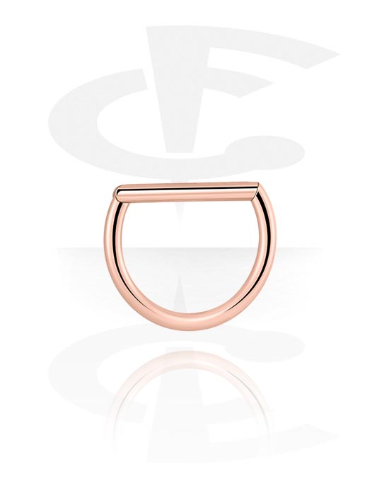 Piercing Ringe, Piercing-clicker (kirurgisk stål, rosenguld, blank finish), Rosaforgyldt kirurgisk stål 316L