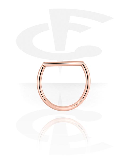 Piercing ad anello, multi-purpose clicker (acciaio chirurgico, oro rosa, finitura lucida), Acciaio chirurgico 316L placcato in oro rosa