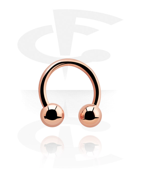 Circular Barbells, Circular Barbell, Rose Gold Plated Surgical Steel 316L