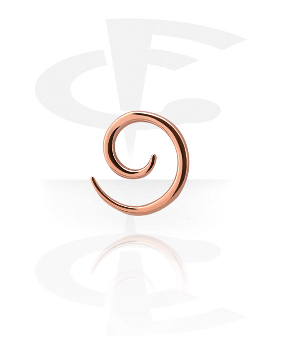 Stretching Tools, Spiral, Rose Gold Plated Surgical Steel 316L