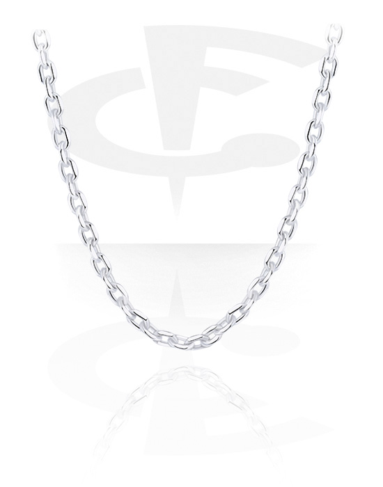 Ogrlice, Basic Necklace (plated brass, silver), Prevlečena medenina
