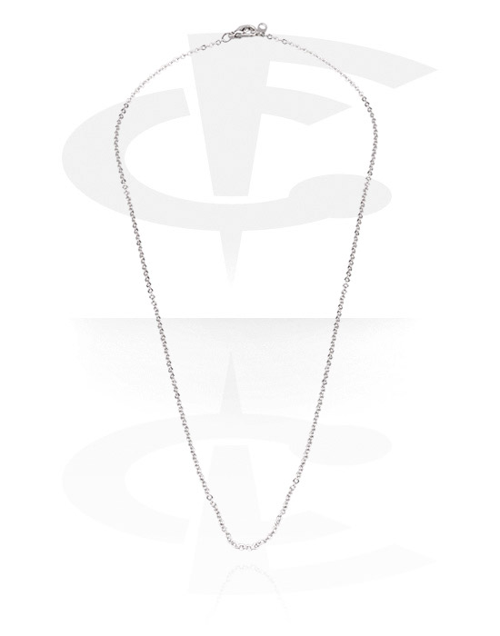Cadenas, Collar básico (latón chapado, color plata), Latón plateado
