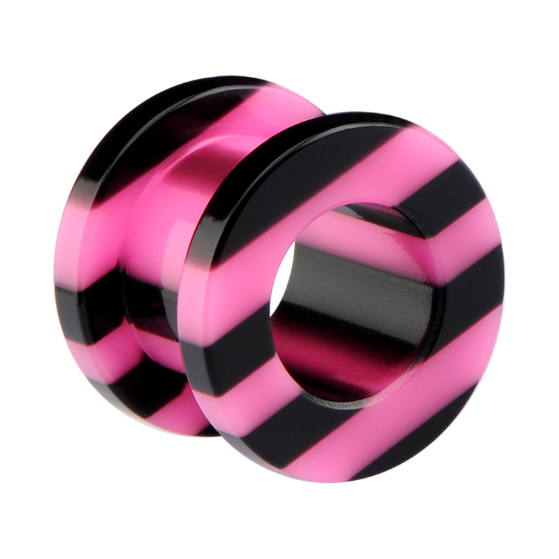 Striped Tunnel Acryl Tunnels & Plugs