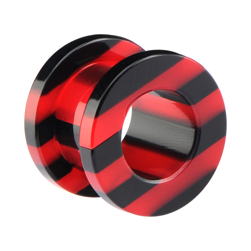 Striped Tunnel Acryl Tunnels & Plugs