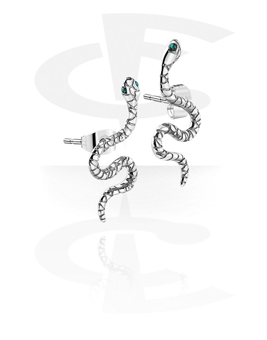 Boucles d'oreilles, Boucles d'oreilles avec motif serpent, Acier chirurgical 316L