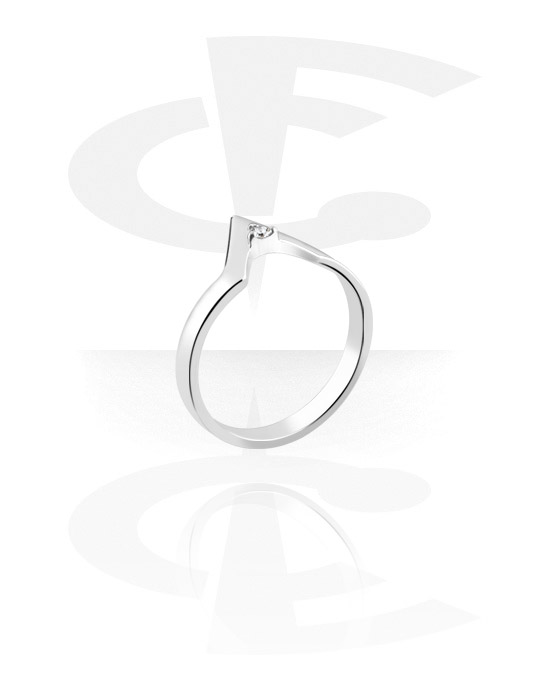 Prsteny, Kroužek s krystalovým kamínkem, Chirurgická ocel 316L
