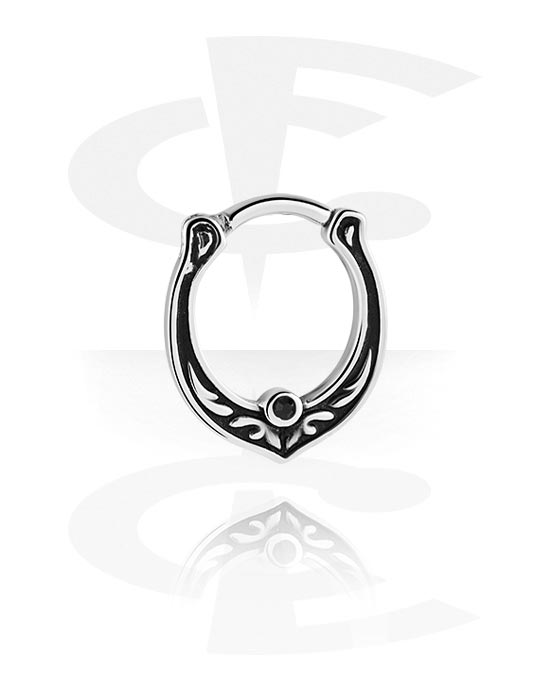 Piercingringer, Piercing-clicker (kirurgisk stål, sølv, skinnende finish), Kirurgisk stål 316L