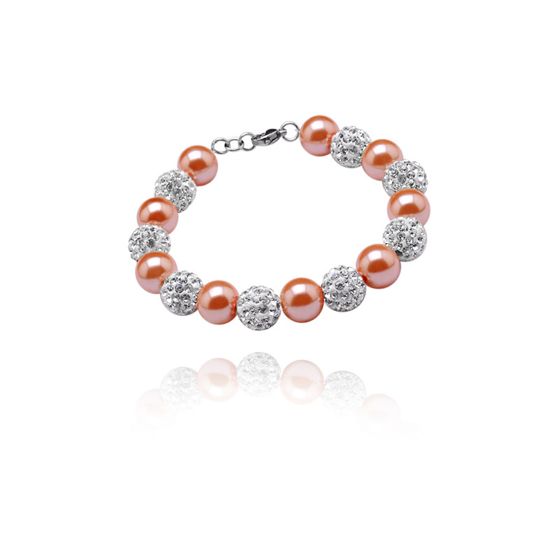 Crystal-Balls Bracelet Katoen Armbanden